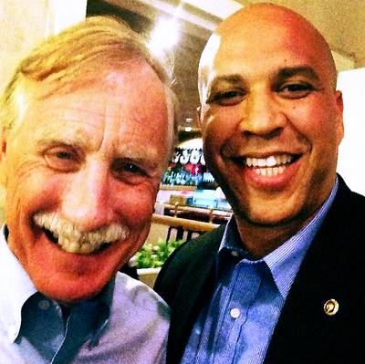 Sen. Angus King (I-Maine) - “A true gentleman and valued source of wisdom for me in the Senate.”  (Photo: Cory Booker via Instagram)