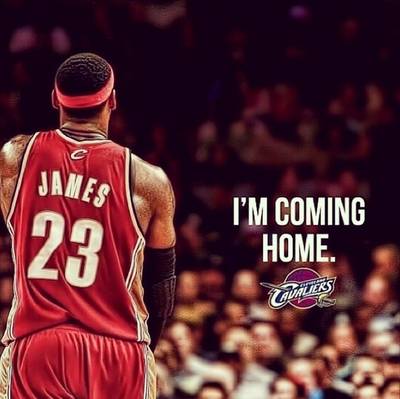 LeBron James, @kingjames - No caption needed because LeBron James is headed home to the Cleveland Cavaliers!   (Photo: LeBron James via Instagram)