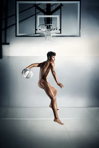 Angel McCoughtry - The WNBA star is practically cut from marble and as graceful as an angel soaring to the hoop.  (Photo: ART STREIBER for ESPN Magazine &quot;The Body Issue&quot;, July 2014)&nbsp;