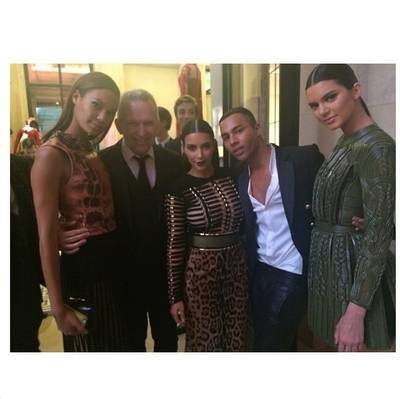 Kim Kardashian, @kimkardashian - Even one of the world's biggest celebrities gets excited about hanging out with those that they admire. Peep Kim Kardashian's caption:  &quot;NBD just hanging with Jean Paul Gaultier&nbsp;@jpgaultierofficial&nbsp;@joansmalls&nbsp;@olivier_rousteing&nbsp;@kendalljenner&quot;  (Photo: Kim Kardashian via Instagram)