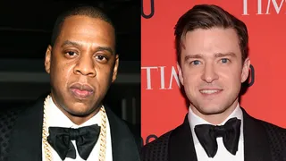 Jay- Z and Justin Timberlake - No qualms about it, JT and Hova struck gold with "Suit &amp;Tie," making the song an instant hit and a great summer anthems. Thus, the two are nominated for not only one, but two awards in the Video of the Year and Best Collaboration categories.&nbsp;(Photos from left: Paul Zimmerman/Getty Images, Jamie McCarthy/Getty Images)