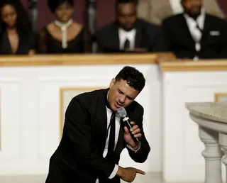 Chico DeBarge Performance - Chico DeBarge was one of the stars who performed at the funeral service of Chris Kelly of the rap duo Kris Kross.(Photo: AP Photo/David Goldman)