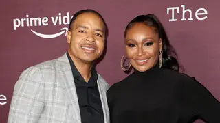 Mike Hill and Cynthia Bailey attend the Los Angeles Premiere of "The Tender Bar" presented by Amazon Studios at DGA Theater Complex on October 03, 2021 in Los Angeles, California.
