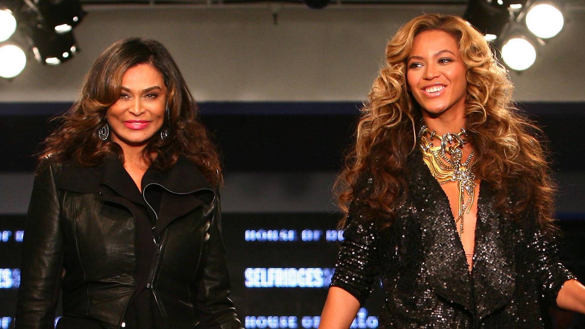 Tina Knowles-Lawson and Beyoncé on BET Buzz 2020.