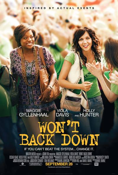 Won't Back Down:&nbsp;&nbsp;September 28 - &nbsp;Viola Davis stars as a mother who joins forces with a teacher (Maggie Gyllenhaal) to take on their failing inner-city public school system and erect a charter school system. Also stars Ving Rhames, Rosie Perez and Marianne Jean-Baptiste.(Photo: Walden Media)