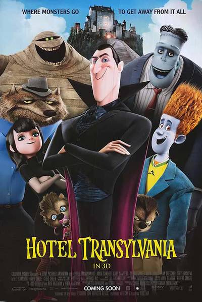 Hotel Transylvania:&nbsp;&nbsp;September 28 - &nbsp;In this kooky fun-filled animated feature, Dracula (Adam Sandler) runs a high-end resort away from the human world and is an overprotective dad to his teenage daughter, Mavis (Selena Gomez). Cee Lo Green voices Murray the Mummy.(Photo: Sony Pictures Animation)