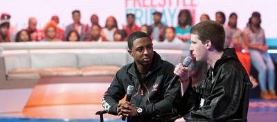 So Cool - Shorty Da Prince (L) interviews freestyle rapper Charron during BET's 106 &amp; Park March 29, 2013 in New York City. (Photo: D Dipasupil/Getty Images for BET)