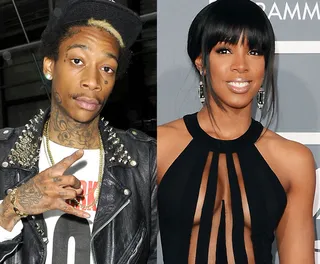 Wiz Khalifa @wizkhalifa - Tweet: &quot;Did a song wit Kelly today. S--t came out pure…F--k Man. She was in Destiny's Child!!! Im On :-)&quot;Wiz Khalifa reveals that stars can also be fans after he has a recording session with Kelly Rowland.&nbsp;(Photos from left: Enrique RC, PacificCoastNews.com, Jason Merritt/Getty Images)
