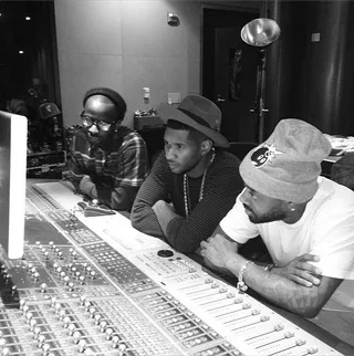 Jermaine Dupri @jwarhol - Usher and Jermaine Dupri along with producer Bryan-Michael Cox&nbsp;look like they're on their way to making some magic in the studio.&nbsp;The So So Def honcho has contributed to many of Usher's past hits. (Photo: Instagram via J Warhol)