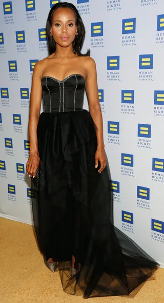 Worthy Cause - Actress Kerry Washington attends the 2013 Human Rights Campaign Los Angeles Gala at JW Marriott Los Angeles at L.A. LIVE. (Photo: Imeh Akpanudosen/Getty Images)
