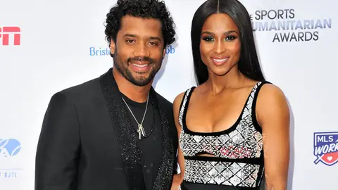 LOS ANGELES, CALIFORNIA - JULY 09: Russell Wilson and Ciara attend the 5th annual Sports Humanitarian Awards presented by ESPN at The Novo Theater at L.A. Live on July 09, 2019 in Los Angeles, California. (Photo by Allen Berezovsky/Getty Images)
