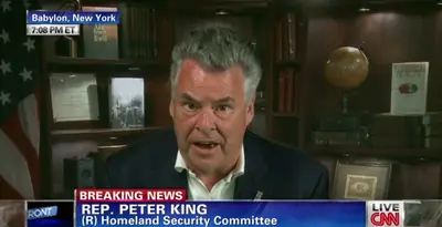 Should the US Negotiate With Boko Haram?&nbsp; - New York Rep. Peter King, a former chairman of the House Committee on Homeland Security, is arguing against negotiating with terrorists for the release of the abducted Nigerian girls. &quot;This is one of those terribly difficult decisions — morally difficult — but I would say no, that we cannot negotiate,&quot; King said in an interview on CNN. &quot;If it were my daughter or my wife or my sister, I realize the human impact. But the fact is once you start negotiating with terrorists, it just leads to more violence.&quot;   (Photo: CNN)