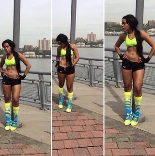 Angela Simmons @angelasimmons - "It's a lifestyle!"  Angela knows it takes discipline to reach your fitness goals. Just take one look at those abs and you can see her dedication.  (Photo: Instagram via Angela Simmons)