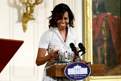 Thank You for Your Service - First Lady Michelle Obama and Jill Biden, wife of Vice President Joe Biden, welcomed military moms, grandmas and kids to the White House on May 12 to thank them for their sacrifice and service. Obama also delivered a short tribute to her mom, without whose support, she said, she wouldn't &quot;be standing up straight on my feet.&quot;&nbsp;—Joyce Jones&nbsp;(@BETpolitichick)(Photo: Chip Somodevilla/Getty Images)