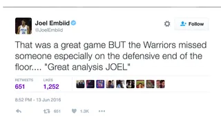 Joel Embiid - @JoelEmbiid(Photo: Joel Embiid via Twitter)