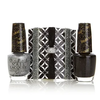 OPI Fit to Be Tied Nail Lacquer Duo - Mariah Carey's holiday collection of fun nail polishes definitely hit all the right notes with these glamorous shades featuring six frosted Liquid Sand lacquers that dry with a matte finish.  (Photo: Opi)