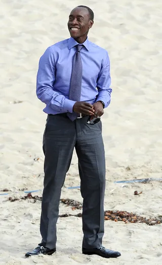 Hard at Work - Don Cheadle films a scene on Venice Beach in Los Angeles for his hit Showtime series House of Lies.&nbsp; (Photo: Splash News)
