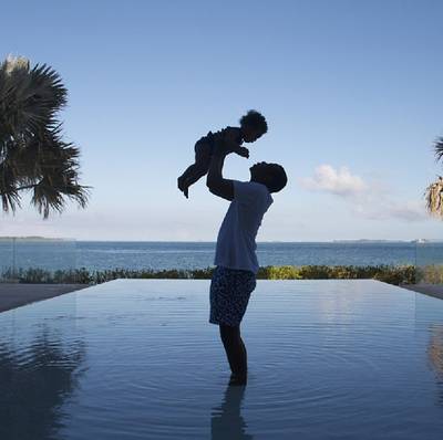 Hot 97 @hot97 - Blue sky, blue water and Blue Ivy! Doting dad Jay Z spends some quality time with his favorite little girl in a cool setting.(Photo: Instagram via Hot 97)