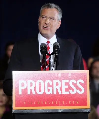 Landslide - With 95 percent of African-American votes, Bill de Blasio coasted to victory to become the first Democrat in 20 years to serve as mayor of New York City.  (Photo: Steve Sands/WireImage)