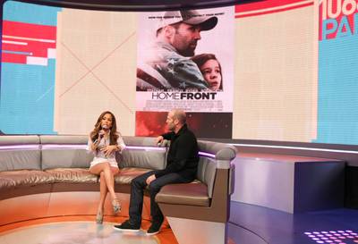 Coming Home - Host Keshia Chant? talks with Jason Statham about new film Homefront.&nbsp;(Photo: Bennett Raglin/Getty Images for BET)