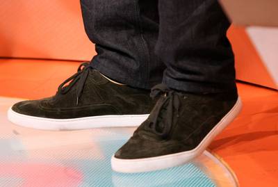 Smooth - Jason Statham's smooth suede sneaks.(Photo: Bennett Raglin/Getty Images for BET)