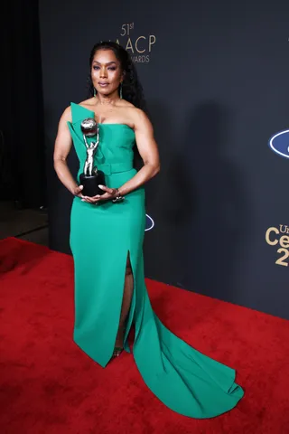 Outstanding Actress in a Drama Series winner Angela Bassett - &nbsp;(Photo by Robin L Marshall/Getty Images for BET)