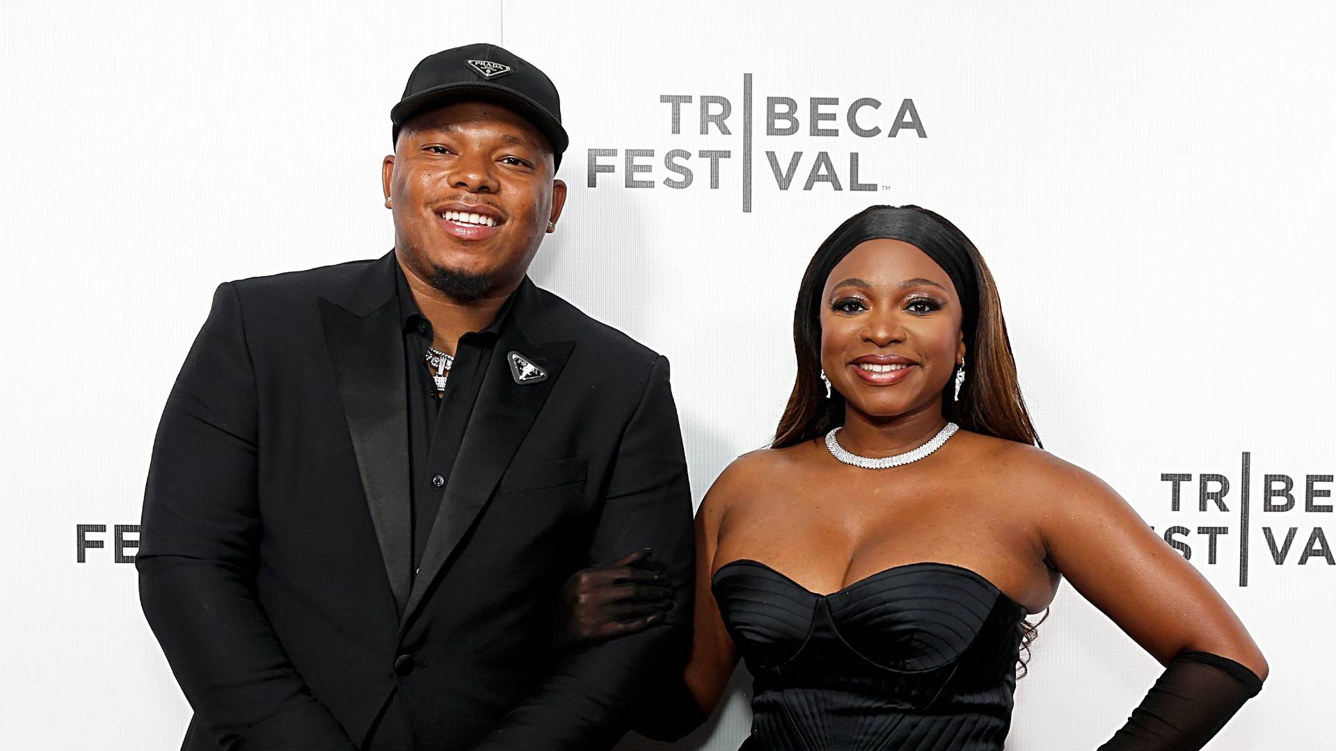 Two Lewis and Naturi Naughton attend "88" premiere during the 2022 Tribeca Festival at Village East Cinema on June 11, 2022 in New York City. 