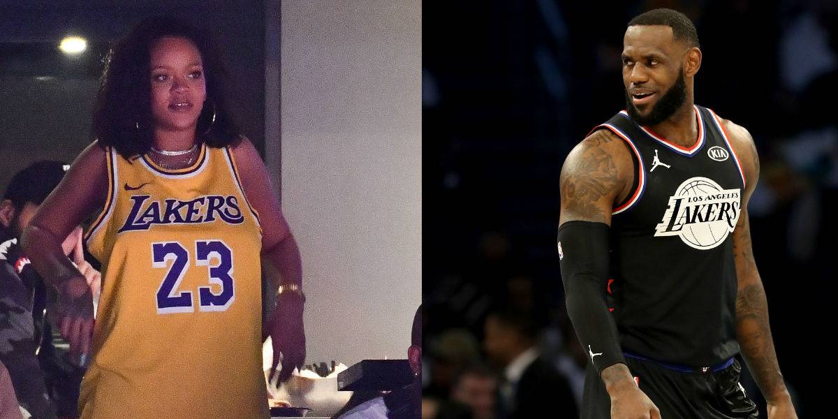 Rihanna cheap lakers jersey