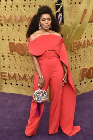 Angela Bassett in Casadei - Angela Bassett attends the 71st Emmy Awards at Microsoft Theater (Photo: David Crotty/Patrick McMullan via Getty Images)