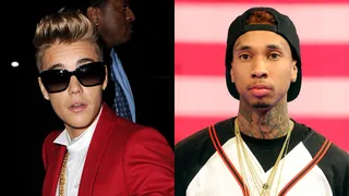 Wait for a Dynasty – (October 2013) - Tyga announced the title of his next studio album, The Gold Album: 18th Dynasty, and dropped the first single, &quot;Wait for a Minute,&quot; which featured none other than Justin Bieber.  (Photos from left: Kevin Winter/Getty Images, John Ricard / BET)