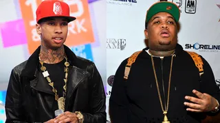 Still on His Grind – (August 2013) - Tyga collaborated with DJ Mustard for the track &quot;Throw It Up.&quot; The smog was later featured on his mixture Well Done 4.  (Photos from Left: Jason Kempin/Getty Images for BET, Frazer Harrison/Getty Images for Interscope Geffen A&amp;M)