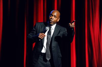 Welcome Back, Mr. Chappelle! - Dave Chappelle makes the crowd laugh during one of his series of sold-out comedy shows at Radio City Music Hall in NYC. (Photo: Hennessy)