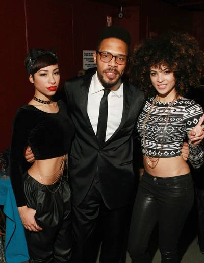 Triple Threat - In between their sets at the Music Matters Showcase, Karina Pasian, T Soul and Kandace Springs get their close-ups together.&nbsp;  (Photo: Bennett Raglin/BET/Getty Images for BET)