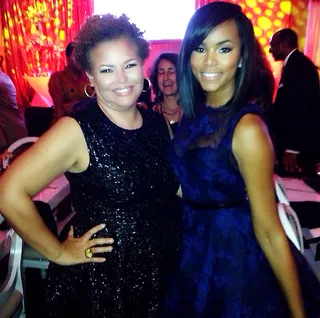 Debra Lee&nbsp;and&nbsp;LeToya Luckett - “I had the pleasure &amp; the honor of presenting the chairman &amp; CEO of @BETnetworks Ms. Debra Lee with the Fly Beyond award at #ArtBasel tonight! All I can say is wow!!! What a WOMAN!!” the singer-actress writes on Instagram.&nbsp;(Photo: LeToya Luckett via Instagram)
