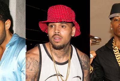 Chris Brown vs. Plies - Chris Brown, during a breakup with&nbsp;Karrueche,&nbsp;accused&nbsp;her of sneaking off to see his frenemy Drake while he was locked up. He&nbsp;apologized,&nbsp;but it came back up when&nbsp;Plies&nbsp;seemingly called him out. “If U Tell A Female Business Just When U Get Mad U A F**k N**….” the Florida MC tweeted. Breezy replied, “@plies&nbsp;...&nbsp;If no one listens to your music anymore your career is dead blood.”(Photos from left: Roshan Perera/Splash News, SPW/Splash News, Bennett Raglin/BET/Getty Images for BET)