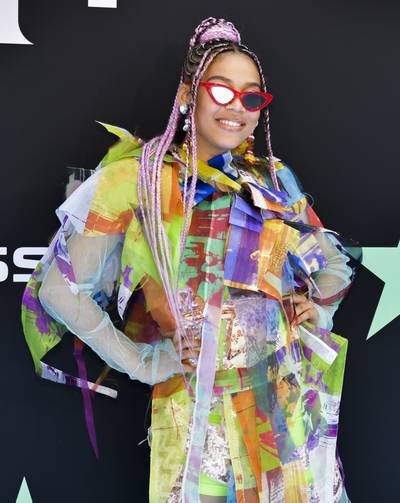 2015: Sho Madjozi - Singer&nbsp;Sho Madjozi&nbsp;opted for long and colorful pink cornrows at the 2019 BET Awards. We love how the stylish hairdo perfectly pairs with her multi-colored ensemble. (Photo by Rodin Eckenroth/WireImage) (Photo by Rodin Eckenroth/WireImage)
