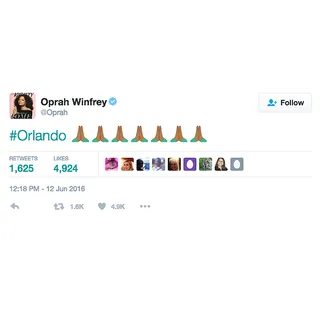Oprah Winfrey - Sometimes prayer is all you have.(Photo: Oprah Winfrey via Twitter)