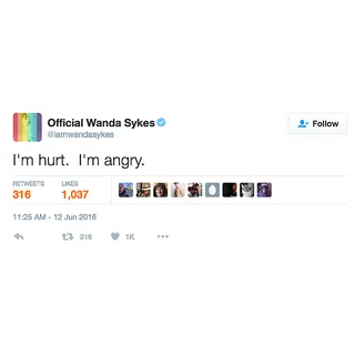 Wanda Sykes - Wanda keeps it real.(Photo: Wanda Sykes via Twitter)