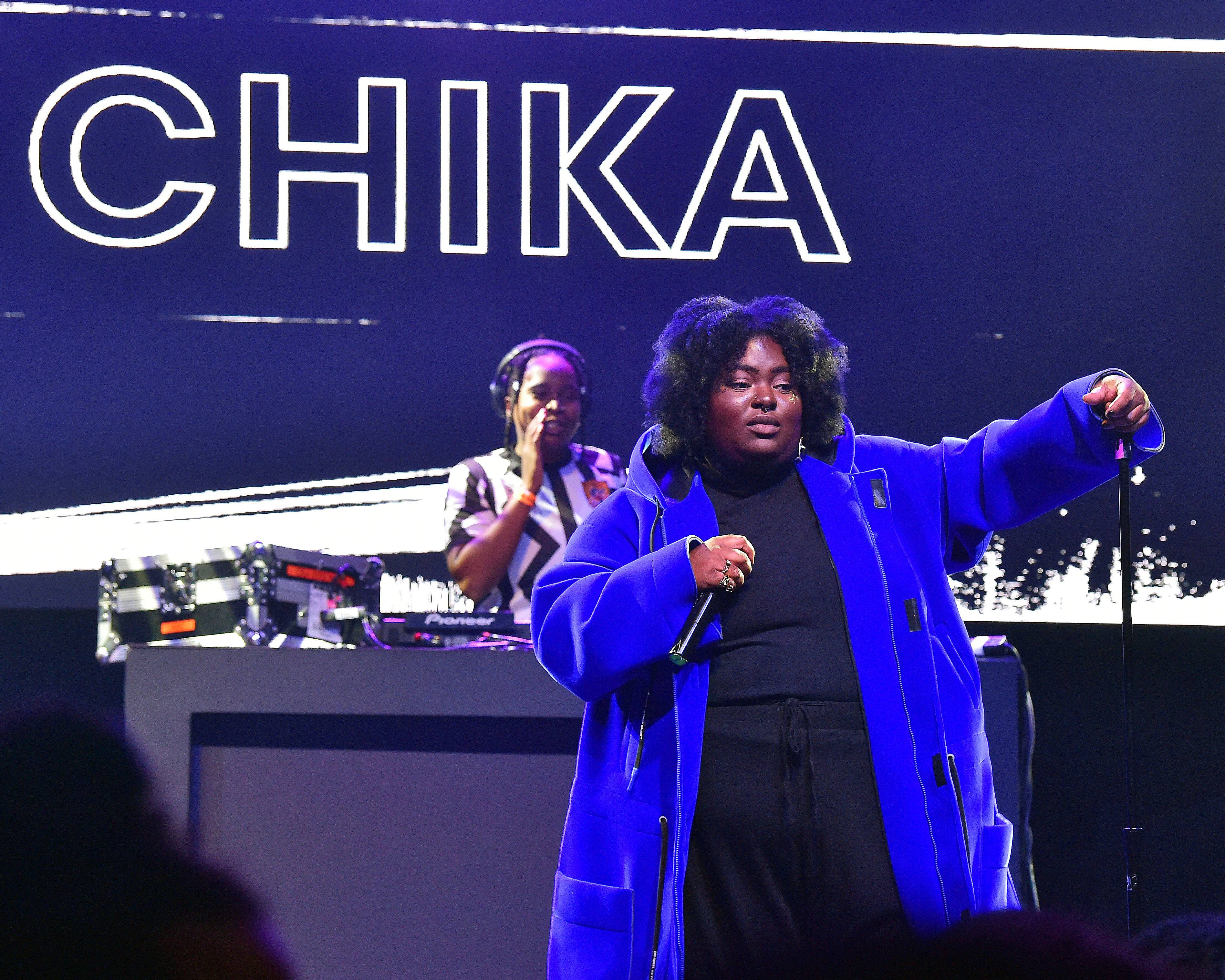 ATLANTA, GA - OCTOBER 09: Rapper Chika performs at 2019 A3C Festival & Conference / Fader Fort Women in Hip Hip at Center Stage on October 9, 2019 in Atlanta, Georgia.(Photo by Prince Williams/Getty Images)