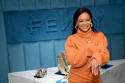 Rihanna - The Bajan beauty expanded her cult Fenty brand to offer skincare (Fenty Skin) this summer, which took the industry by storm. Two of the line's three vegan, eco-conscious, gender-neutral products were already sold out by the time the collection launched in July 2020. Rihanna, the world's highest paid female musician, has amassed much of her fortune from her groundbreaking Fenty partnership with French luxury fashion company LVMH. (Photo by Dimitrios Kambouris/Getty Images for Bergdorf Goodman)