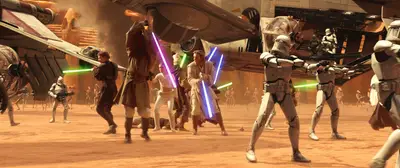 “We call it Star Wars / When the shots ring out, Star Wars” - “Star Wars” by Nas - The battle Nas is referring to isn't galactic, but a battle nonetheless.(Photo: Lucasfilm, LTD)