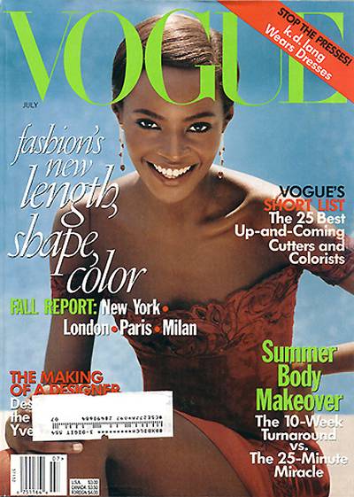 Karia Kabukuru - Karia Kabukuru landed on the cover of the top fashion magazine in July 1997.  (Photo: Courtesy of Vogue)