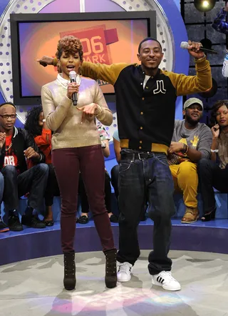 It's Miss Mykie and Shorty! - 106 &amp; Park, October 15, 2012. (Photo: John Ricard / BET)