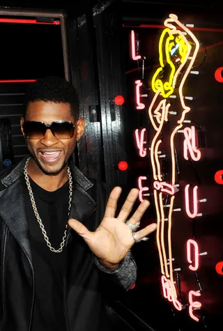 Birthday Boy - Usher celebrated his 34th birthday at an adult entertainment nightclub in London called La Boccia.&nbsp;(Photo: WENN.com)
