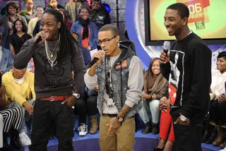 The Boyz - Ace Hood, Bow Wow and Shorty at 106 &amp; Park, October 12, 2012. (Photo: John Ricard / BET).