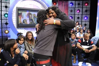 Happy Fan - Ace Hood greets fans at 106 &amp; Park, October 12, 2012. (Photo: John Ricard / BET).