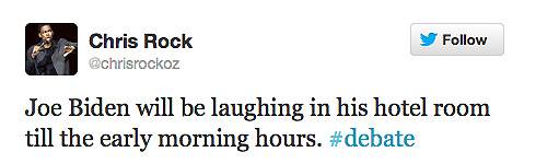 2012 Vice Presidential Debate, Chris Rock, Twitter