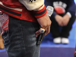 Bling! - Flo Rida at 106 &amp; Park, October 11, 2012. (Photo: John Ricard / BET)