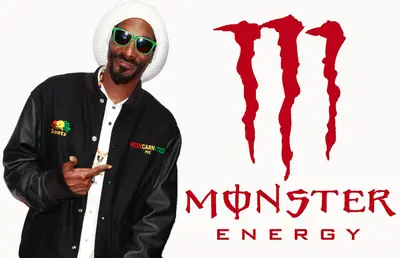 Snoop Dogg for Monster Energy Drink - Snoop knows what's bubblin'. The legendary rapper signed a deal with Monster Energy Drink and set off the partnership by giving away a 1963 Cadillac Coupe de Ville, customized by DUB magazine with a Monster Energy paint job. (Photos from left: Todd Oren/Getty Images, Courtesy of Monster Energy)