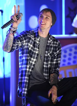 Wild Boy! - MGK prepares to perform at 106 &amp; Park, October 10, 2012.(Photo: John Ricard / BET)